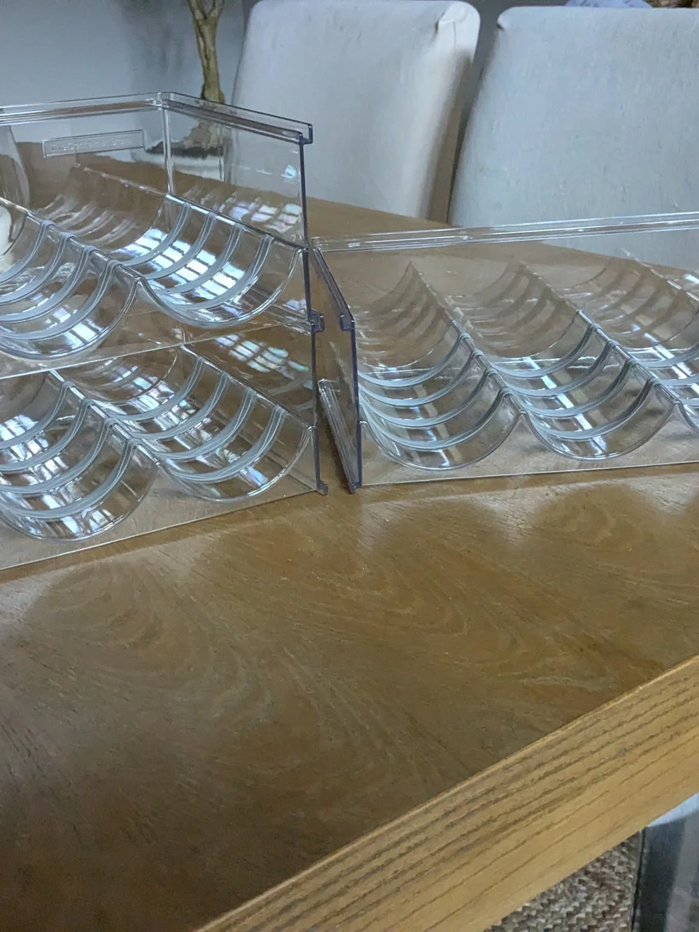 3 Piece Clear Acrylic Tumbler Organizer with Bottle Holders